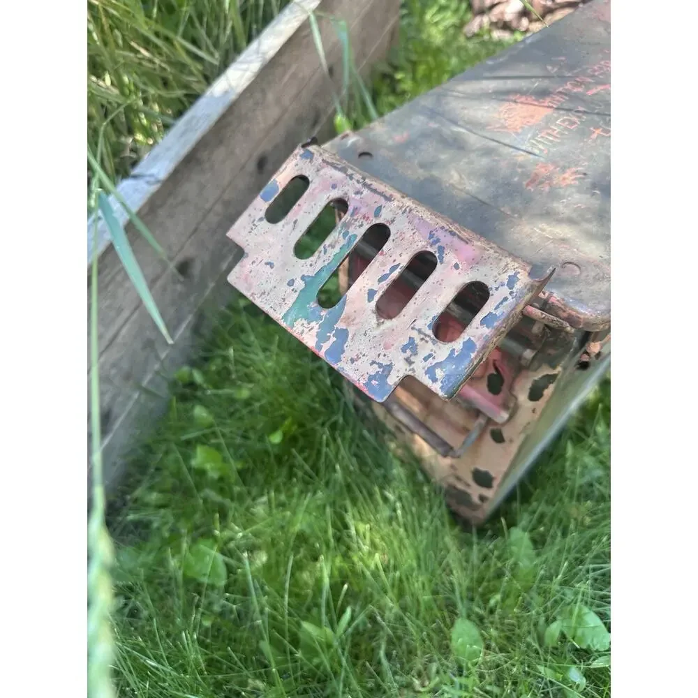 Vintage 1966 Vietnam War 20mm M39 Cannon Ammunition Box Steel Military Storage